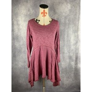 J. Bee Women S Purple Dress Asymmetrical Hem Long Sleeve Tunic